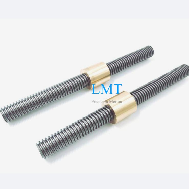 Tr10x2 ROHS Compliant Rolled Lead Screw with Round Nuts Tr10x2 ROHS Compliant Rolled Lead Screw with Round Nuts