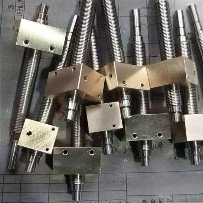 T10 Diameter 10mm Lead Pitch 1mm Tr10x1 T10x1 Lead Screw with Brass Square Nut T10 Diameter 10mm Lead Pitch 1mm Tr10x1 T10x1 Lead Screw with Brass Square Nut