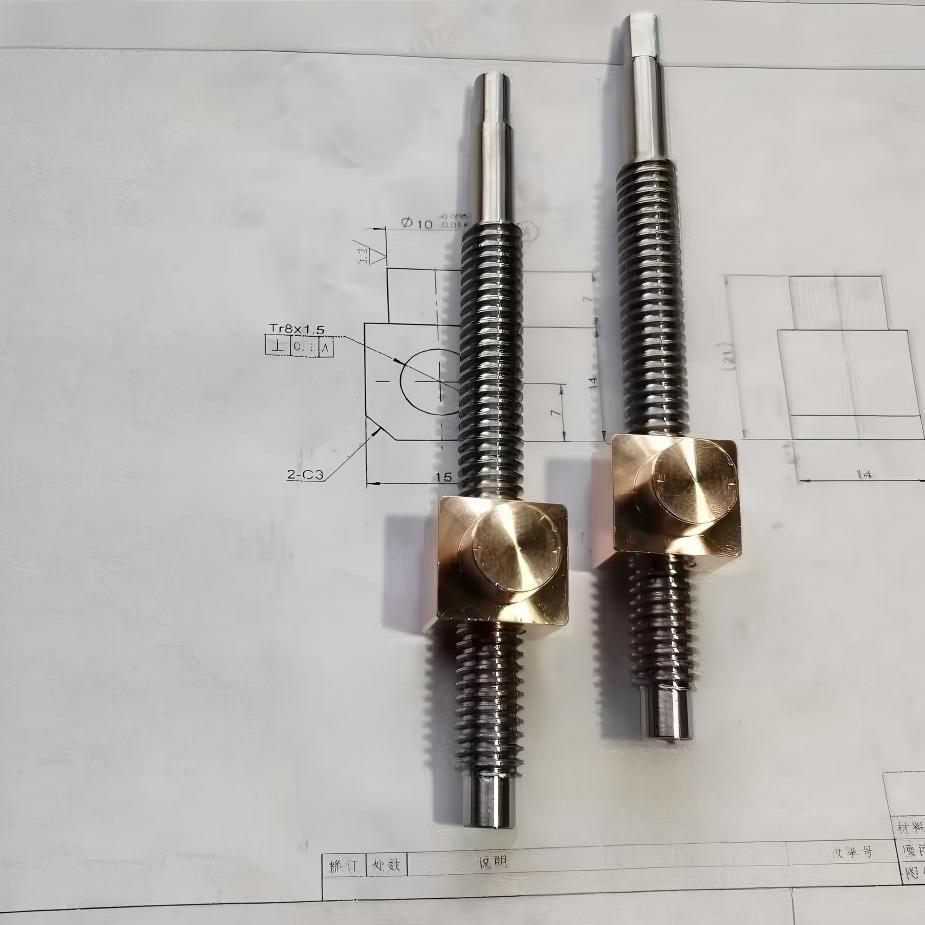 Diameter 8mm Lead 1.5mm Tr8x1.5 T8x1.5 Trapezoidal Lead Screw with Bronze Nut Diameter 8mm Lead 1.5mm Tr8x1.5 T8x1.5 Trapezoidal Lead Screw with Bronze Nut