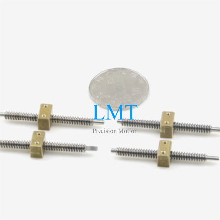 Tr4.5x1 Diameter 4.5mm Lead 1mm T4.5 stainless steel Lead Screw with Brass Nuts Tr4.5x1 Diameter 4.5mm Lead 1mm T4.5 stainless steel Lead Screw with Brass Nuts
