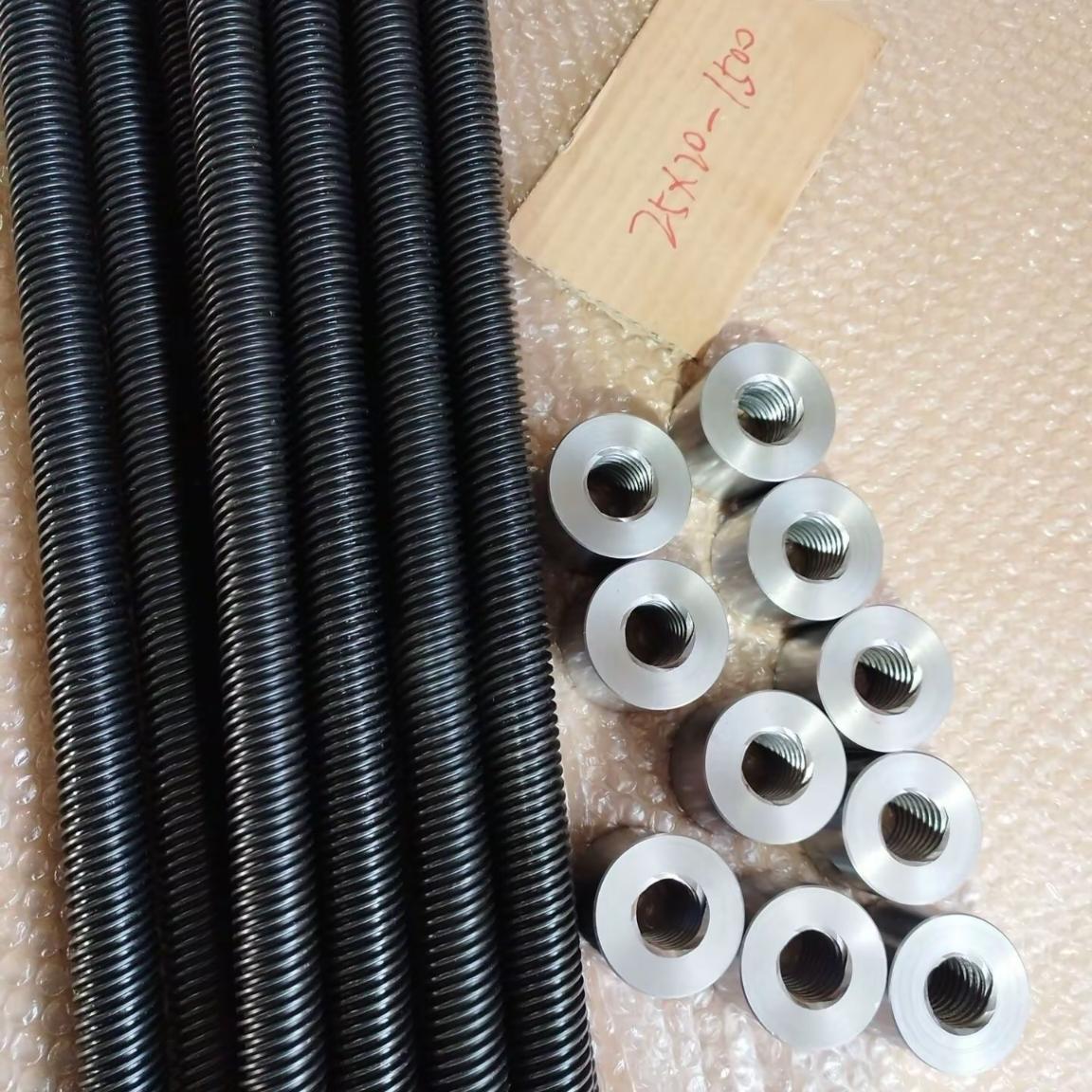 Tr25x20 Diameter 25mm Lead 20mm Pitch 4mm 5 Thread Starts Lead Screw with Round Nut Tr25x20 Diameter 25mm Lead 20mm Pitch 4mm 5 Thread Starts Lead Screw with Round Nut