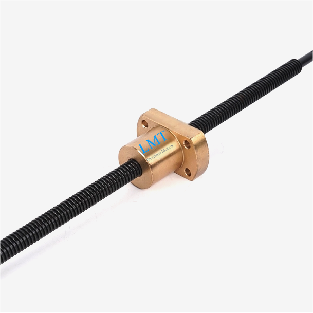 Diameter 6.35mm Lead 1.2192mm ACME Lead Screw 6.35x1.2192 Single Thread Start and Flange Nut Diameter 6.35mm Lead 1.2192mm ACME Lead Screw 6.35x1.2192 Single Thread Start and Flange Nut