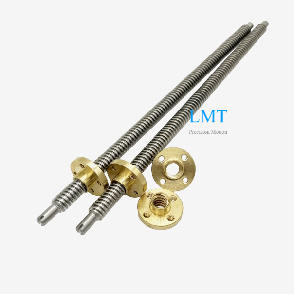 Tr12x6 Stainless Steel Lead Screw 3mm Pitch 2 Thread Starts T12 Screw with Brass Nut Tr12x6 Stainless Steel Lead Screw 3mm Pitch 2 Thread Starts T12 Screw with Brass Nut