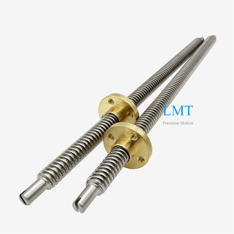 Tr12x6 Stainless Steel Lead Screw 3mm Pitch 2 Thread Starts T12 Screw with Brass Nuts Tr12x6 Stainless Steel Lead Screw 3mm Pitch 2 Thread Starts T12 Screw with Brass Nuts