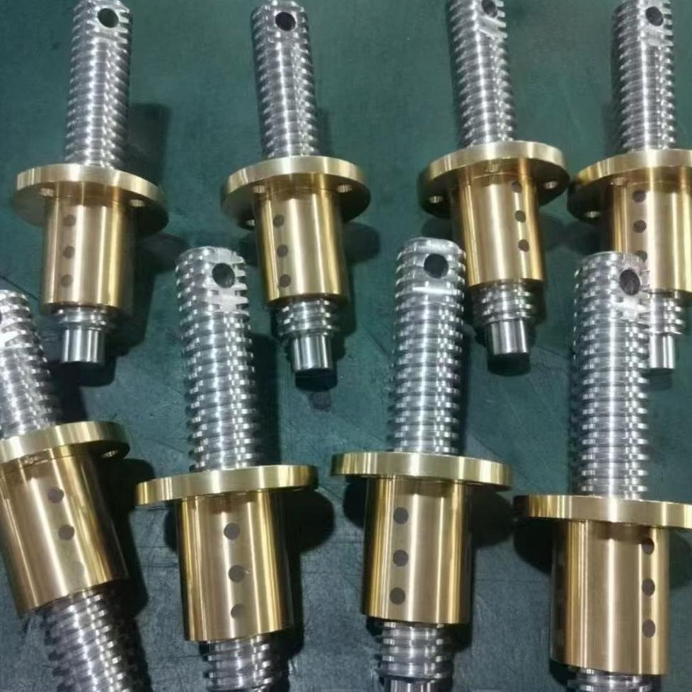 T25 Tr25x5 Diameter 25mm Lead 5mm S45C Lead Screw with Graphite-embedded Brass Nut T25 Tr25x5 Diameter 25mm Lead 5mm S45C Lead Screw with Graphite-embedded Brass Nut