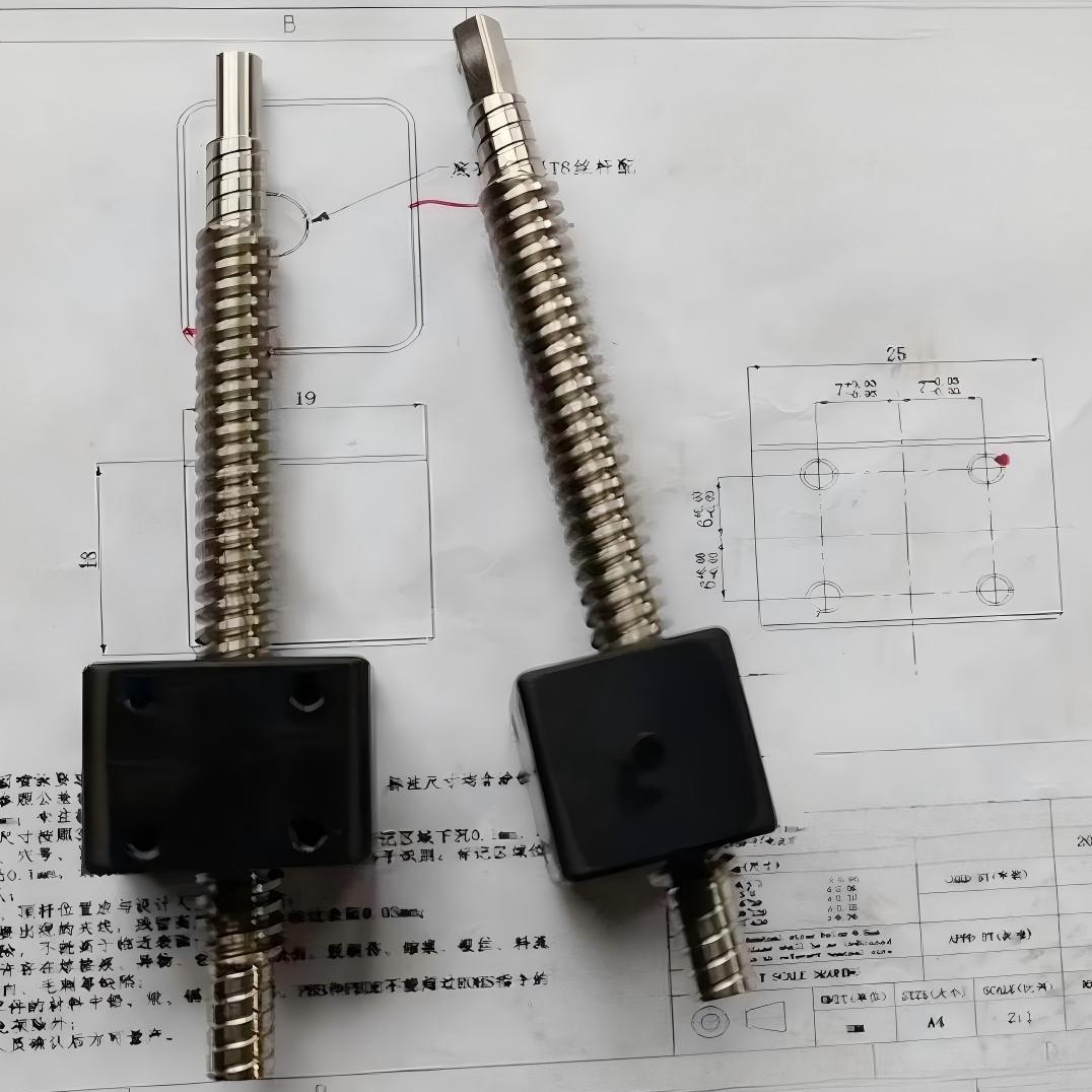 Diameter 8mm Lead 4mm Tr8x4 T8x4 Customized Shaft End Trapezoidal Lead Screw with Nut Diameter 8mm Lead 4mm Tr8x4 T8x4 Customized Shaft End Trapezoidal Lead Screw with Nut