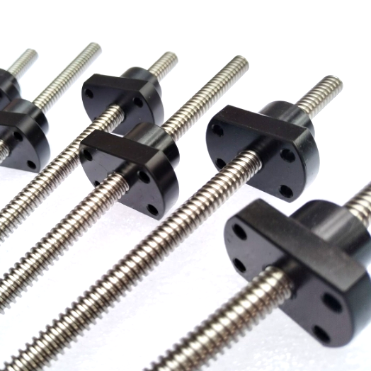 T6x3 Maintenance-free Lead Screw with POM Flange Nut