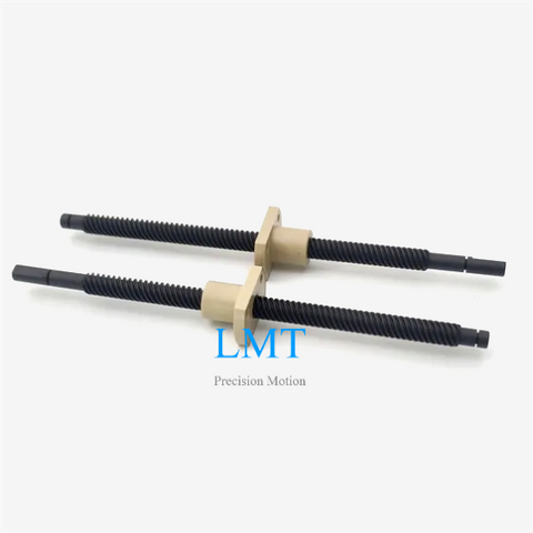 T9 Diameter 9mm Lead 12mm Tr9x12 Lead Screw 2mm Pitch 6 Thread Starts with PEEK Flange Nut 