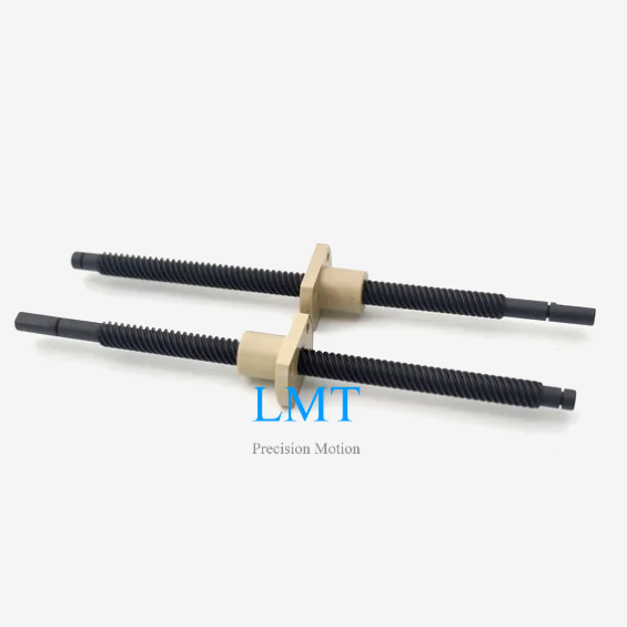 T9 Diameter 9mm Lead 12mm Tr9x12 Lead Screw 2mm Pitch 6 Thread Starts with PEEK Flange Nut 