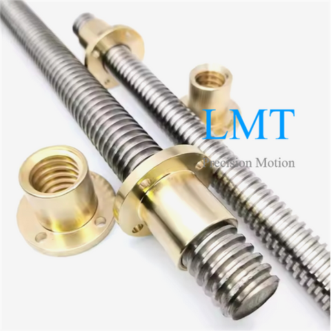 T32 Tr32x6 Lead Screw 6mm Pitch Single Start with Copper Alloy Nut ROHS Compliant