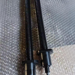 Diameter 26mm Lead 60mm Tr26x60 C45 Black Coating Lead Screw And Flange Acetal Nut