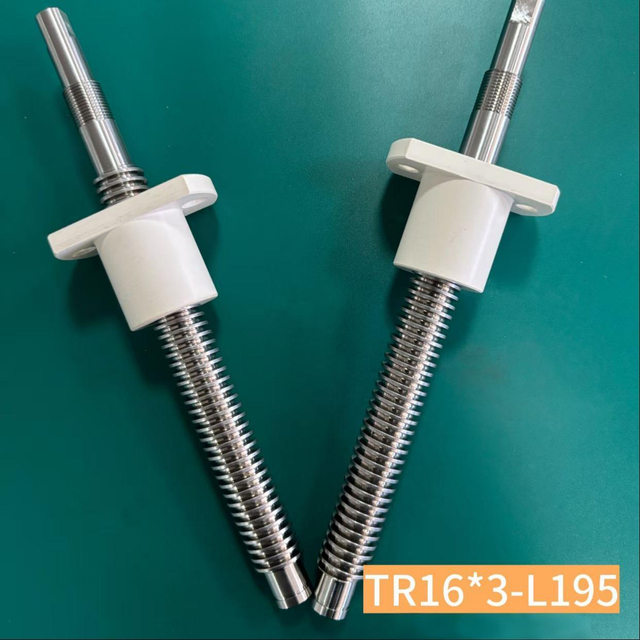 OD 16mm Lead 3mm Tr16x3 Left-Hand Thread Lead Screw And PPS Flange Nut