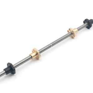 Tr8x2 Twin Lead Trapezoidal Lead Screw with Flange Nut