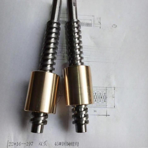 Tr22x16 Diameter 22mm Lead 16mm Lead Screw with Brass Round Nut