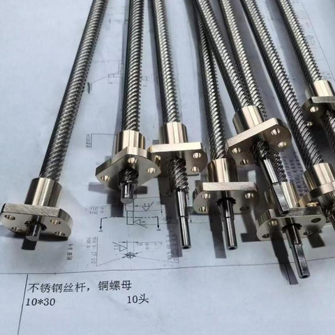 Diameter 10mm Lead 30mm Tr10x30 T10x30 10x30 Stainless Steel Lead Screw with Copper Nut