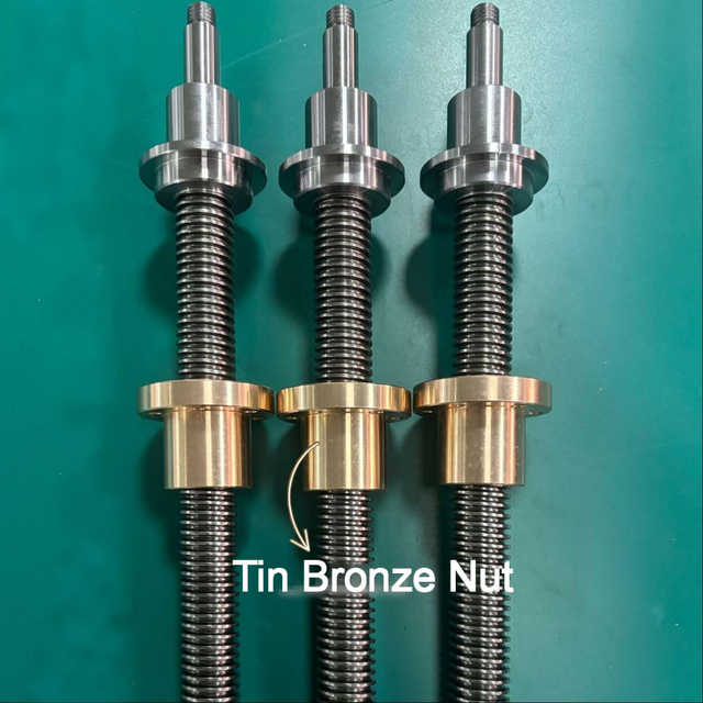 Diameter 24mm Lead 4mm Tr24x4 C45 Lead Screw And Bronze Flange Nut