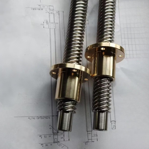 Diameter 20mm Lead 20mm Tr20x20 SUS304 Lead Screw And Bronze Flange Nut