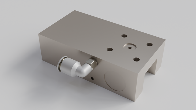 Slender type pneumatic normal close rail clamping element