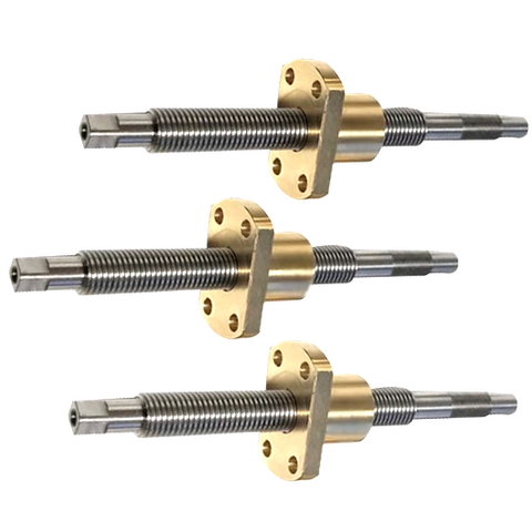 Tr10x3 Cold Rolling Trapezoidal Lead Screw with Flange Nut