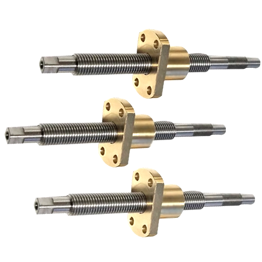 Tr10x3 Cold Rolling Trapezoidal Lead Screw with Flange Nut