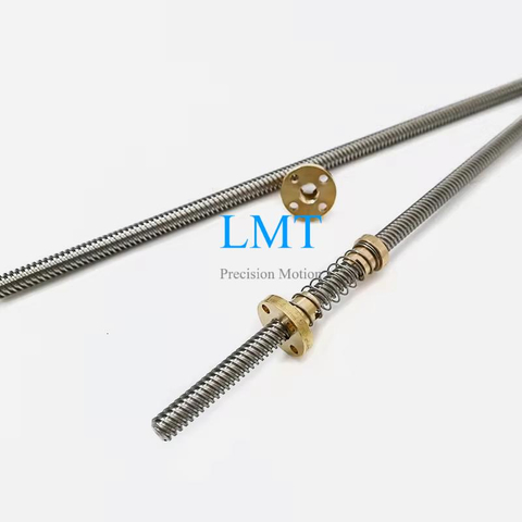 Tr8x8 ROHS Compliant Rolled Lead Screw with Anti-backlash Nut