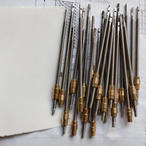 Tr4x4 Diameter 4mm Lead 4mm Pitch 1mm 4 Thread Starts Lead Screw with Brass Nut