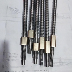 Diameter 12mm Lead 6mm Tr12x6 T12x6 Trapezoidal Lead Screw with Brass Square Nut
