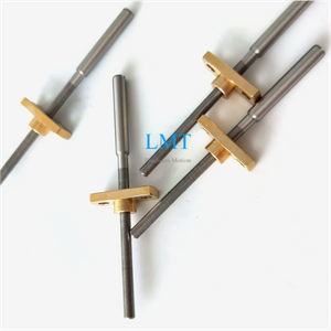 Diameter 6mm Lead 0.5mm Tr6x0.5 T6x0.5 Trapezoidal Lead Screw And Flange Brass Nut