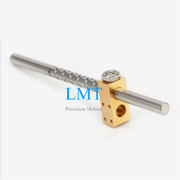 20mm Diameter 20mm Lead Self Reverse Spooling Screw And Brass Square Nut Block