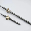 OD 8mm Pitch 1mm Tr8x1 T8x1 SUS304 Lead Screw And Bronze Flange Nut 