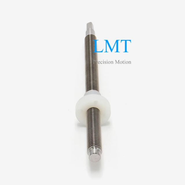 OD 14mm Pitch 2.5mm Tr14x2.5 SUS304 Lead Screw And Flange Acetal Nut