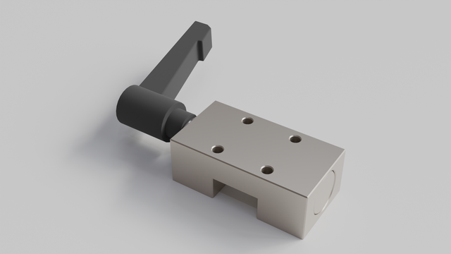 Manual rail clamping element