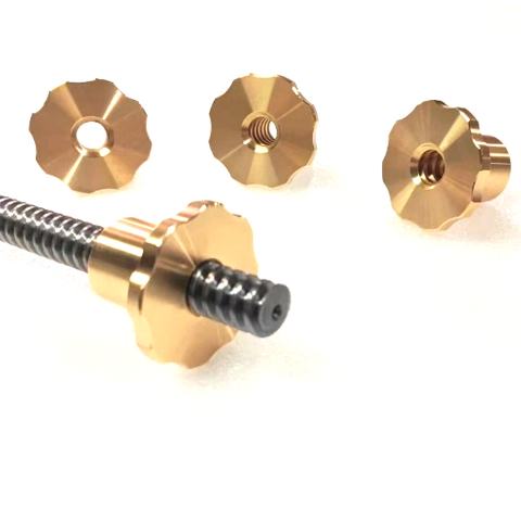 T6x2 Micro Stainless Steel Lead Screw with Custom Nut