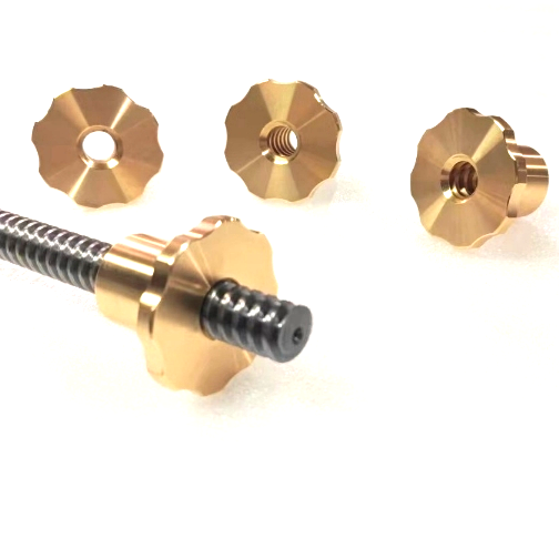 T6x2 Micro Stainless Steel Lead Screw with Custom Nut