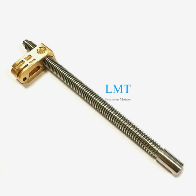 T6 Diameter 6mm Lead 1mm Tr6x1 Custom Lead Screw 1mm Pitch Single Thread Start with Nut 