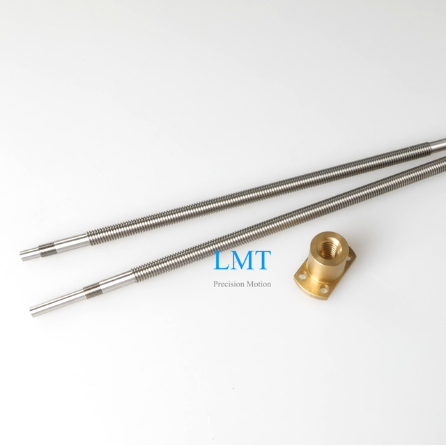 9.525x1.27 ROHS Compliant SS304 ACME Screw with Flange Nut