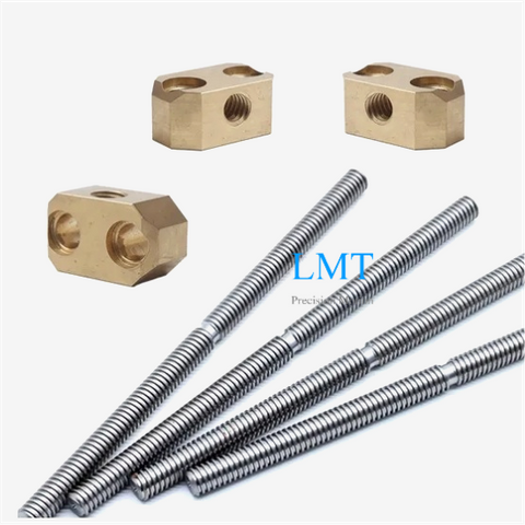 Tr6x1 Bidirectional Screw 1mm Pitch Single Thread Start T6 Twin Lead Screw with Nut