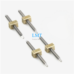 Tr4.5x1 Diameter 4.5mm Lead 1mm T4.5 Stainless Steel Lead Screw with Brass Nut 