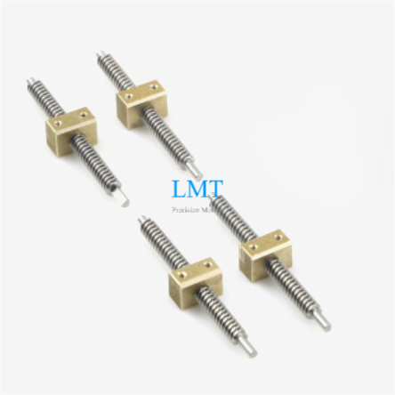 Tr4.5x1 Diameter 4.5mm Lead 1mm T4.5 Stainless Steel Lead Screw with Brass Nut 