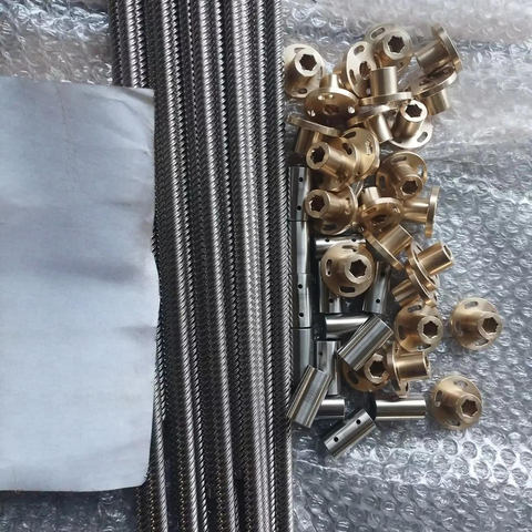OD 10mm Lead 20mm Tr10x20 T10x20 Lead Screw And Bronze Flange Nut