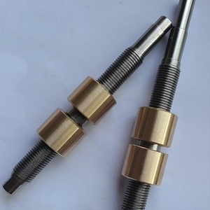 Diameter 16mm Lead 2mm Tr16x2 Bidirectional Lead Screw And Bronze Round Nut