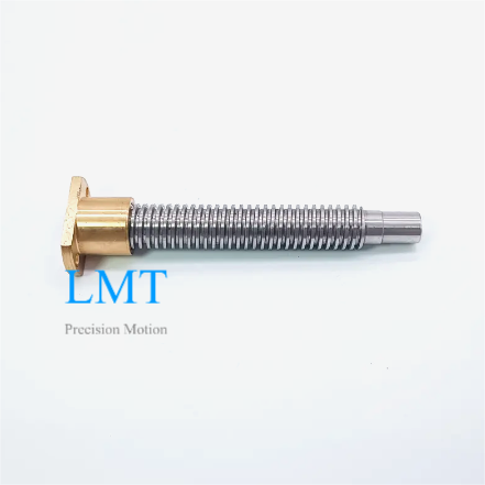 OD 18mm Pitch 2mm Tr18x2 SUS304 Lead Screw And Bronze Flange Nut