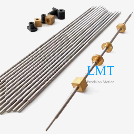 T6 Tr6x2 Twin Lead Screw 6mm Diameter 2mm Lead Stainless Steel Rod with Nut