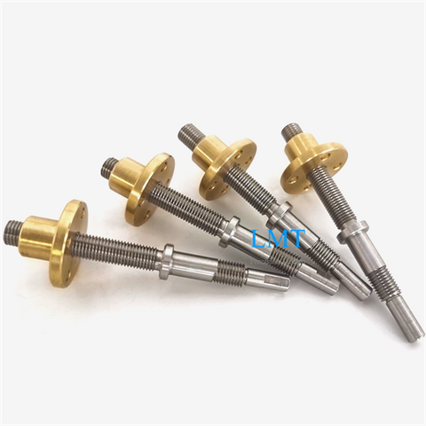 14mm Diameter 2mm Lead Tr14x2 Stainless Steel Lead Screw with Nut ROHS Compliant