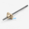 3.5mm Diameter 1mm Pitch Tr3.5x1 SS304 Lead Screw with Flange Brass Nut ROHS Compliant