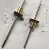 3mm Trapezoidal Thread 1mm Lead Tr3x1 T3x1 Lead Screw with Brass Flange Nut