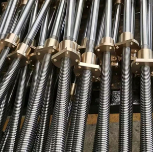 OD 12mm Pitch 2.5mm Tr12x2.5 SUS304 Lead Screw And Bronze Flange Nut