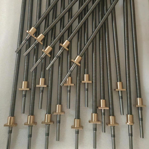 OD 10mm Pitch 2mm Tr10x2 SUS304 Lead Screw And Brass Flange Nut