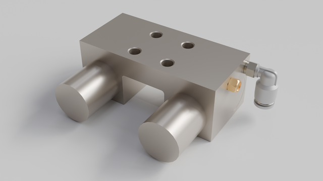 Pneumatic normally close ball guide clamping element