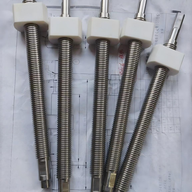 T16 16mm Diameter 2mm Lead Tr16x2 SUS304 Trapezoidal Lead Screw PTFE Nut